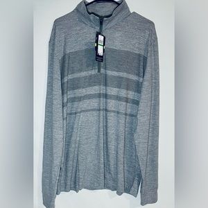 NEW Mens PGA Tour Luxury Performance Golf Polo Large Light Gray Heather